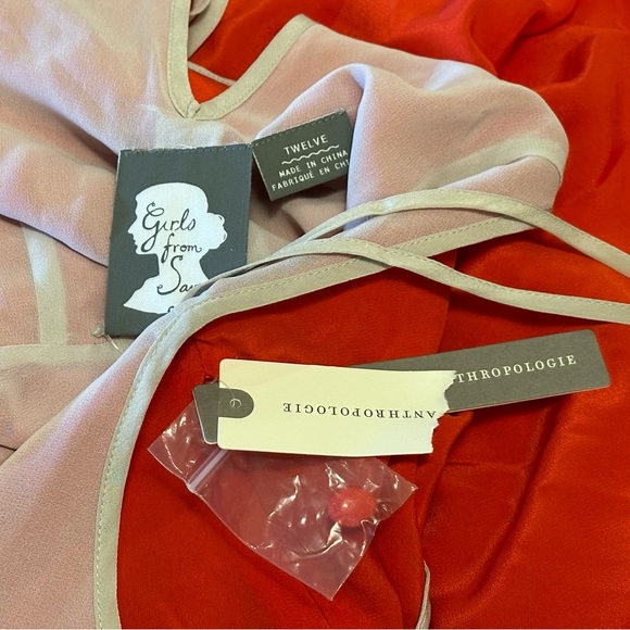 NWT Girls from Savoy Anthropologie Red Vintage Ruffle Halter Dress Sz 12 - Picture 2 of 5